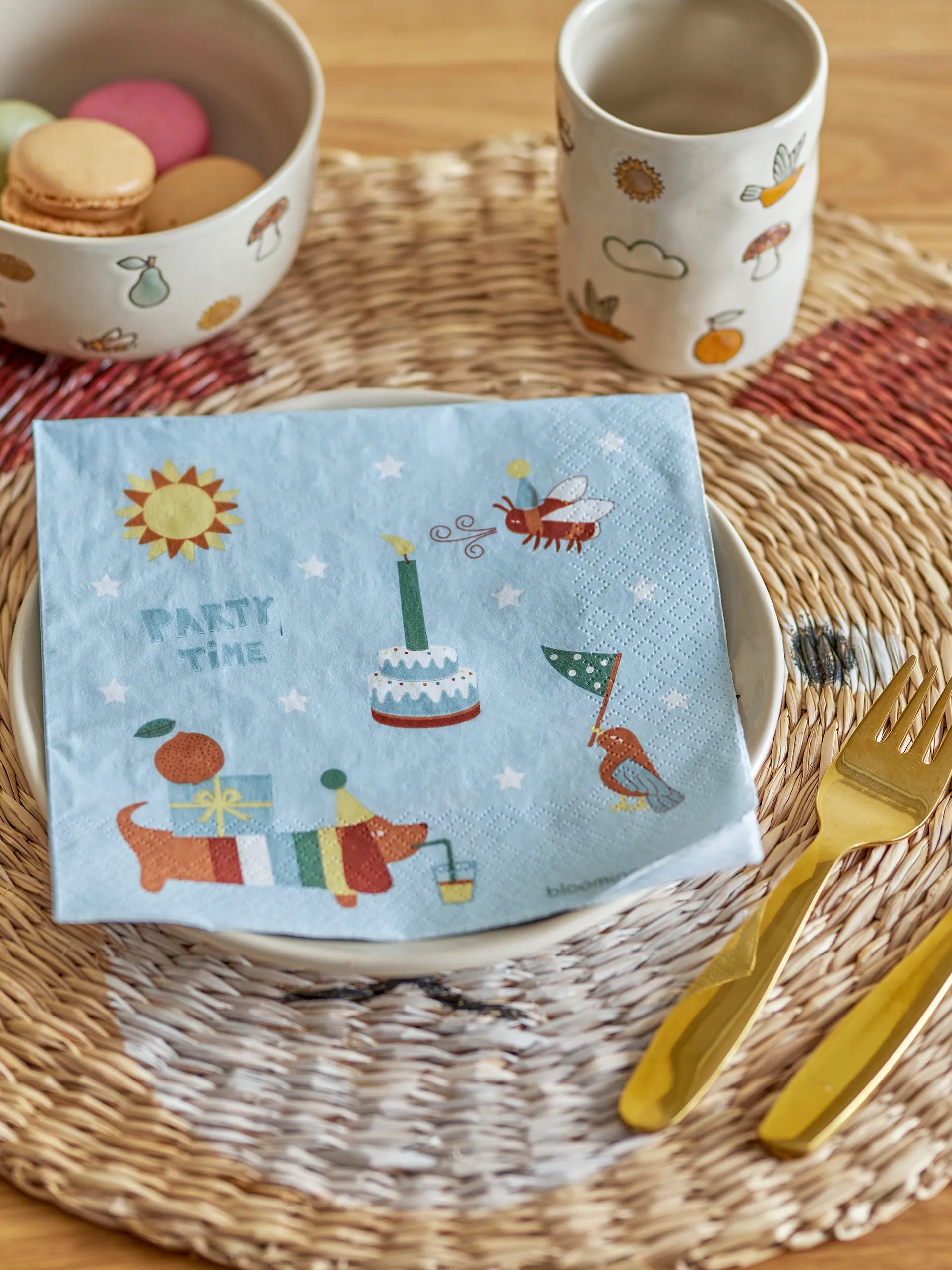 Charlie servetti 33x33 cm 20-pakkaus, Blue Bloomingville