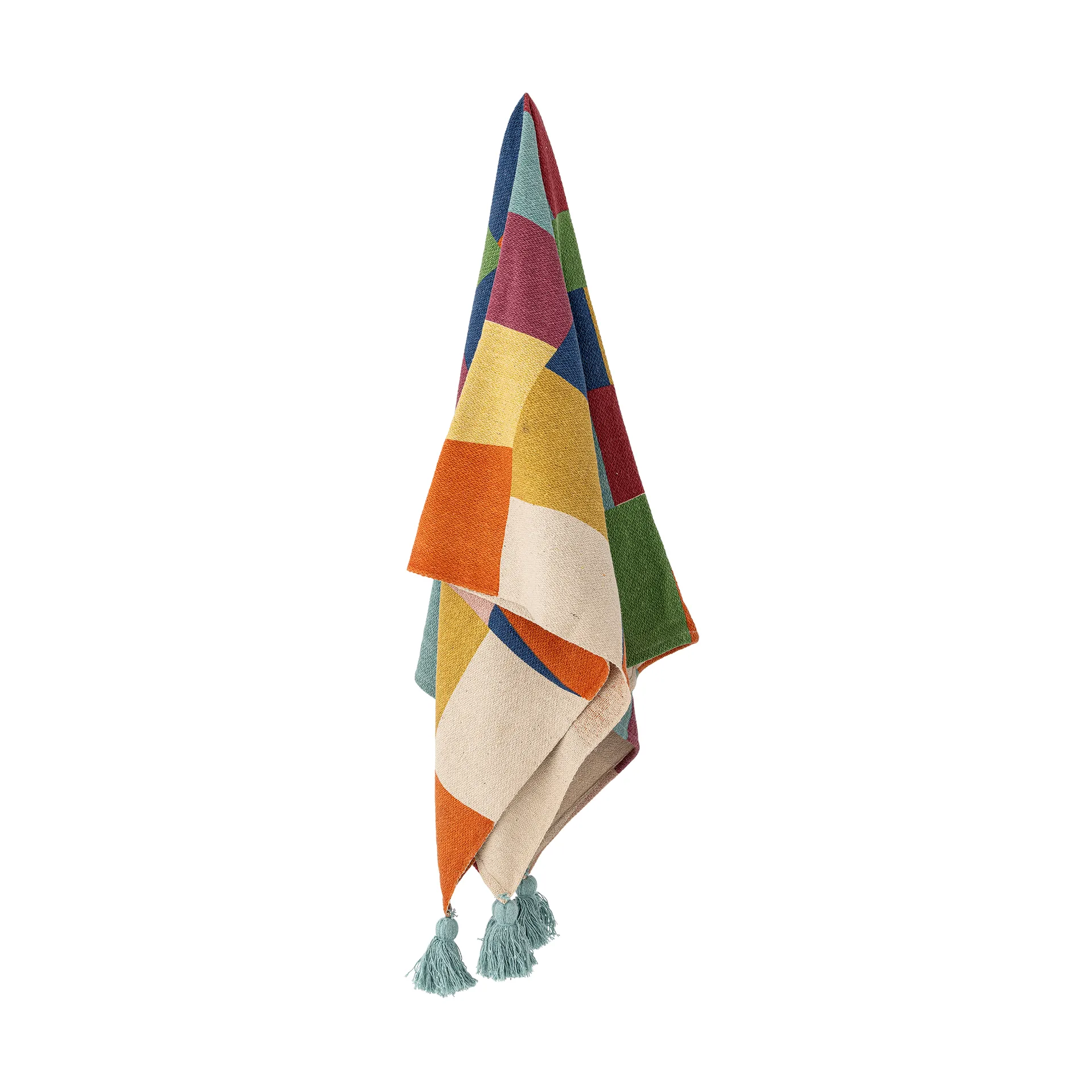 Colorine puuvillahuopa 160x130 cm, Sininen Bloomingville