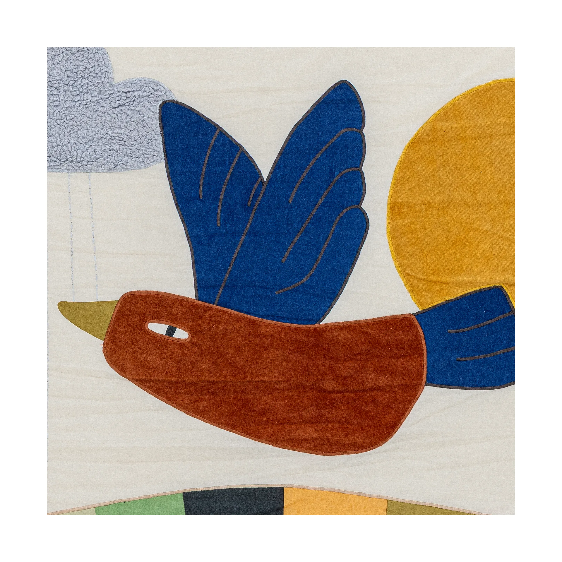 Colorine seinäkoriste puuvilla 101x101 cm, Luonnollinen Bloomingville