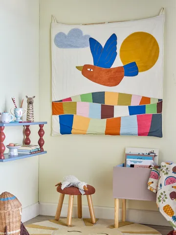 Colorine seinäkoriste puuvilla 101x101 cm - Luonnollinen - Bloomingville