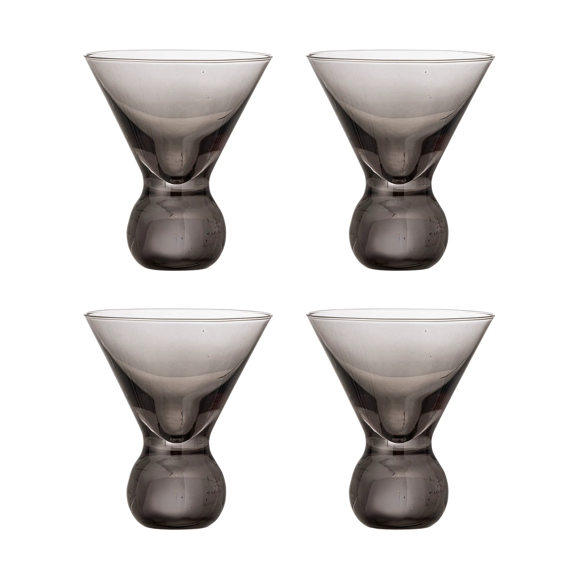 Corliss cocktaillasi 4-pack, Harmaa Bloomingville