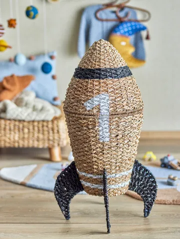 Cosmina säilytyskori kannella Ø40x68,5 cm - Luonto - Bloomingville