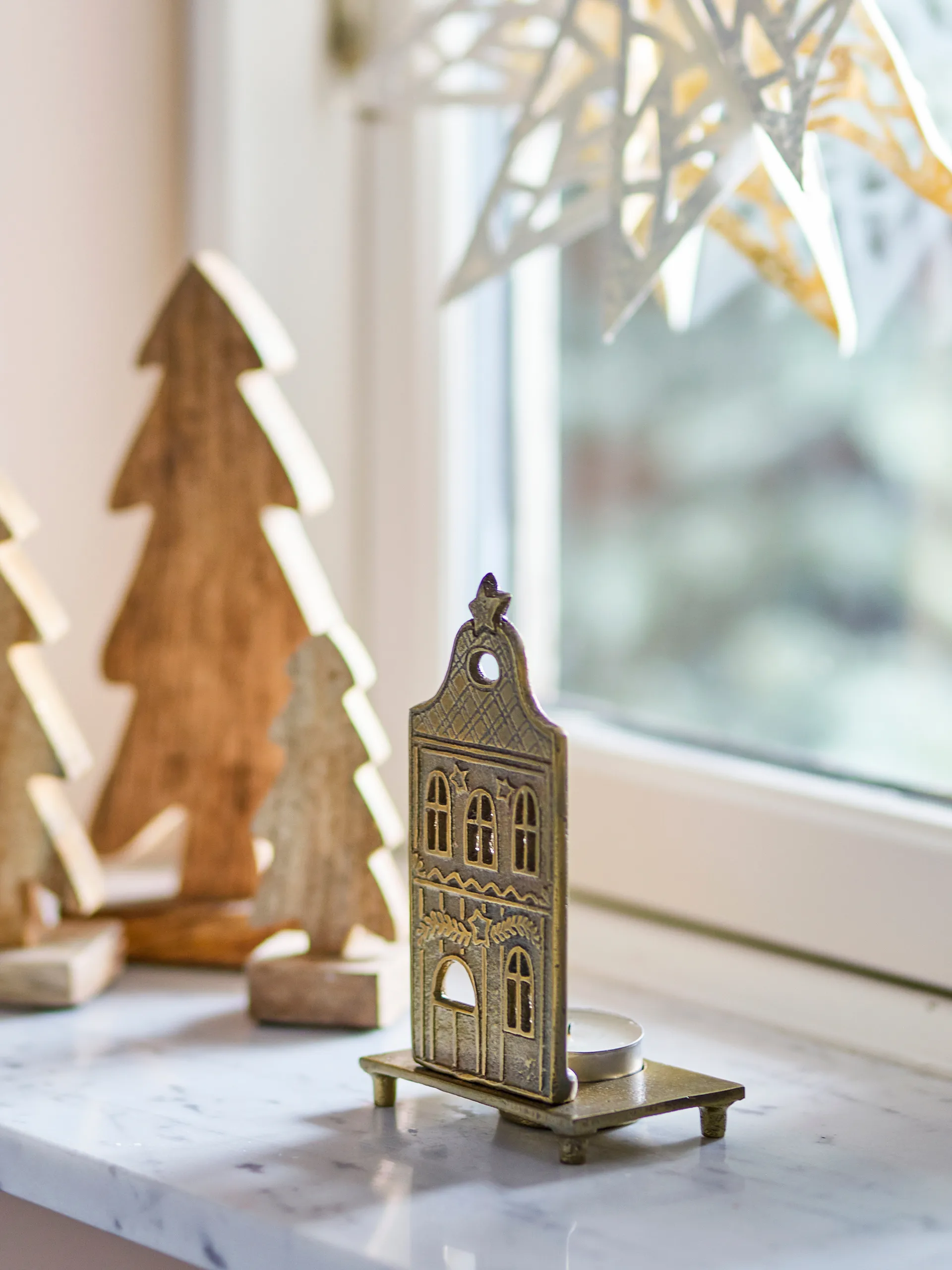 Crista kynttilälyhty 5,5x14 cm, Messinki Bloomingville