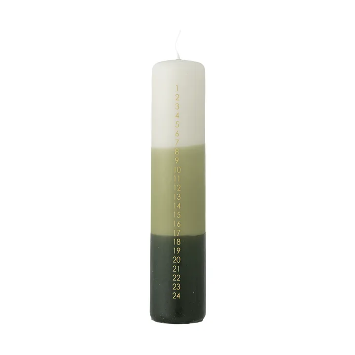Dip Dye adventssljus - Vihreä, 25 cm - Bloomingville
