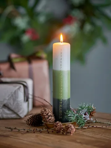 Dip Dye adventtikynttilä - Vihreä, 25 cm - Bloomingville