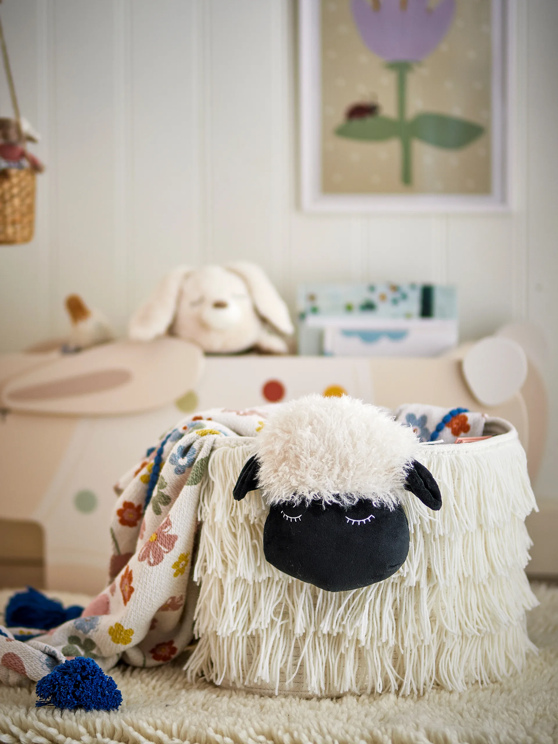 Dolly kori 40x30 cm, Valkoinen Bloomingville