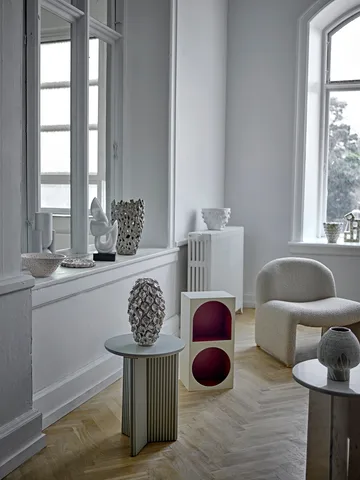 Edith sivupöytä Ø40 cm - Valkoinen - Bloomingville