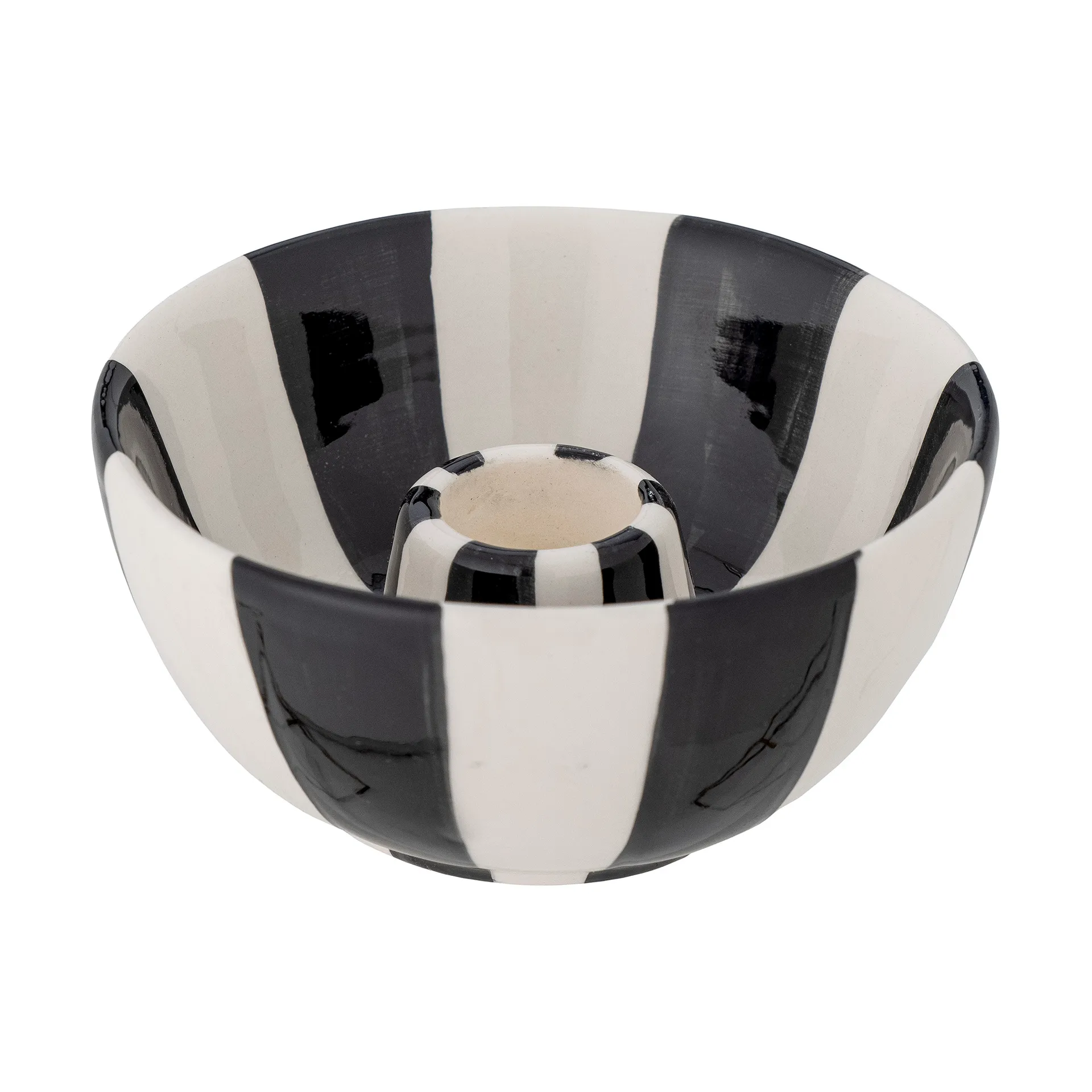 Eja kynttilänjalka Ø9 cm, Mustavalkoinen Bloomingville