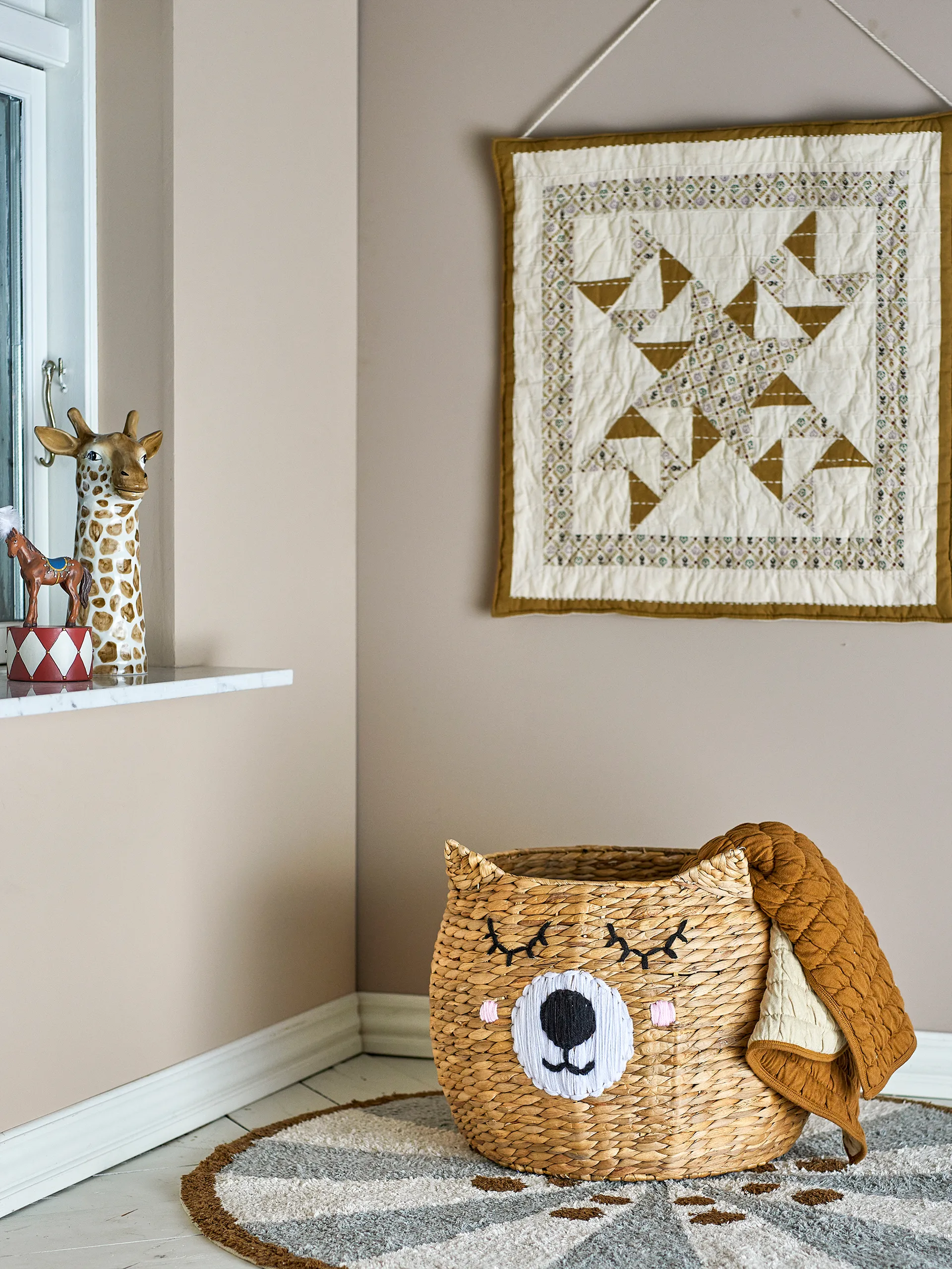 Eman säilytyskori Ø50x40 cm, Luonto Bloomingville