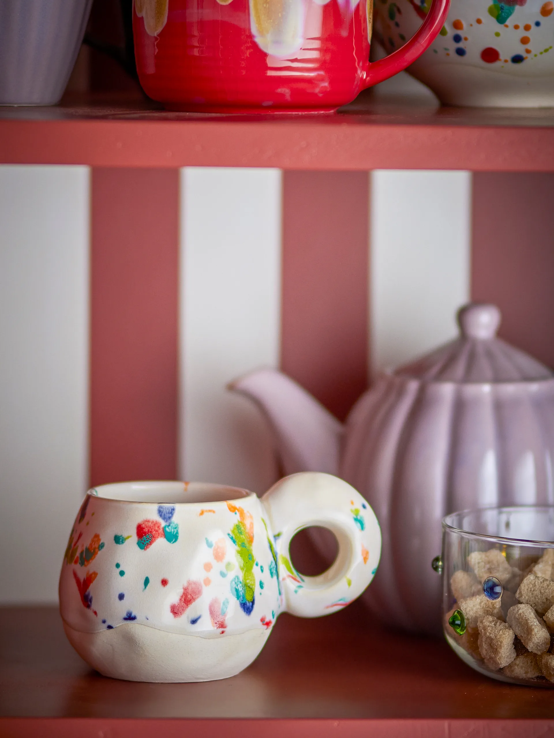 Freckles muki 4-pack, Punainen Bloomingville