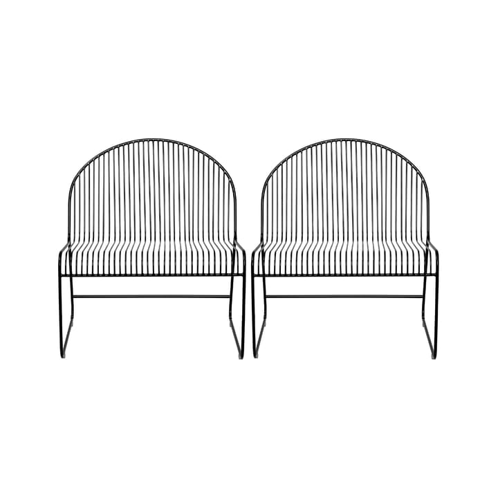Friend loungetuoli 2-pakkaus - Musta - Bloomingville