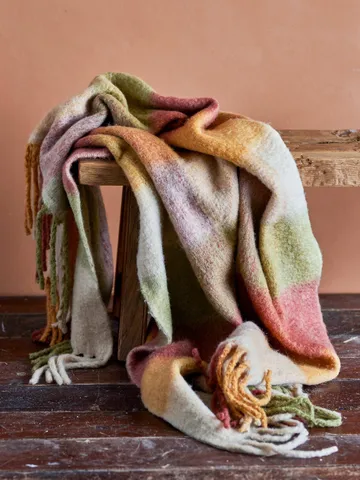 Hamisha torkkupeitto - Monivärinen, ruudullinen, 152x127 cm - Bloomingville
