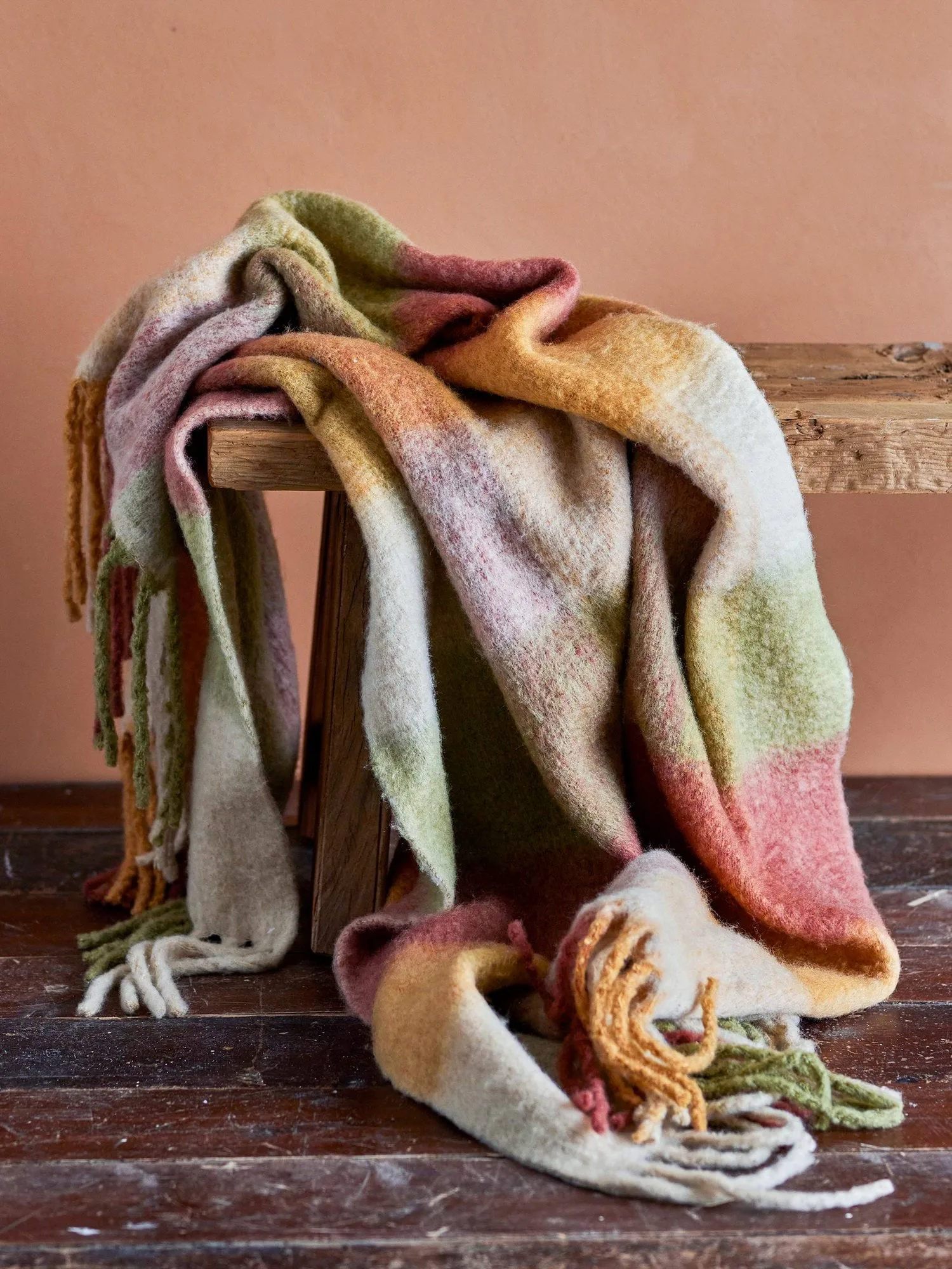 Hamisha viltti, Monivärinen, ruudullinen, 152x127 cm Bloomingville