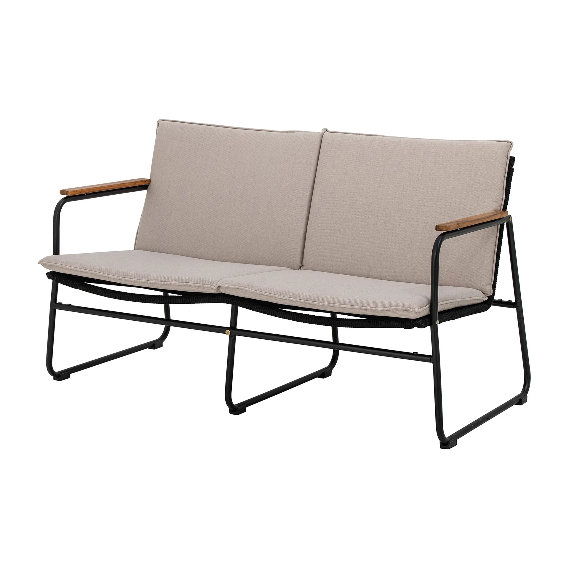 Hampton sohva 127 x 71 x 76 cm, Musta-beige Bloomingville