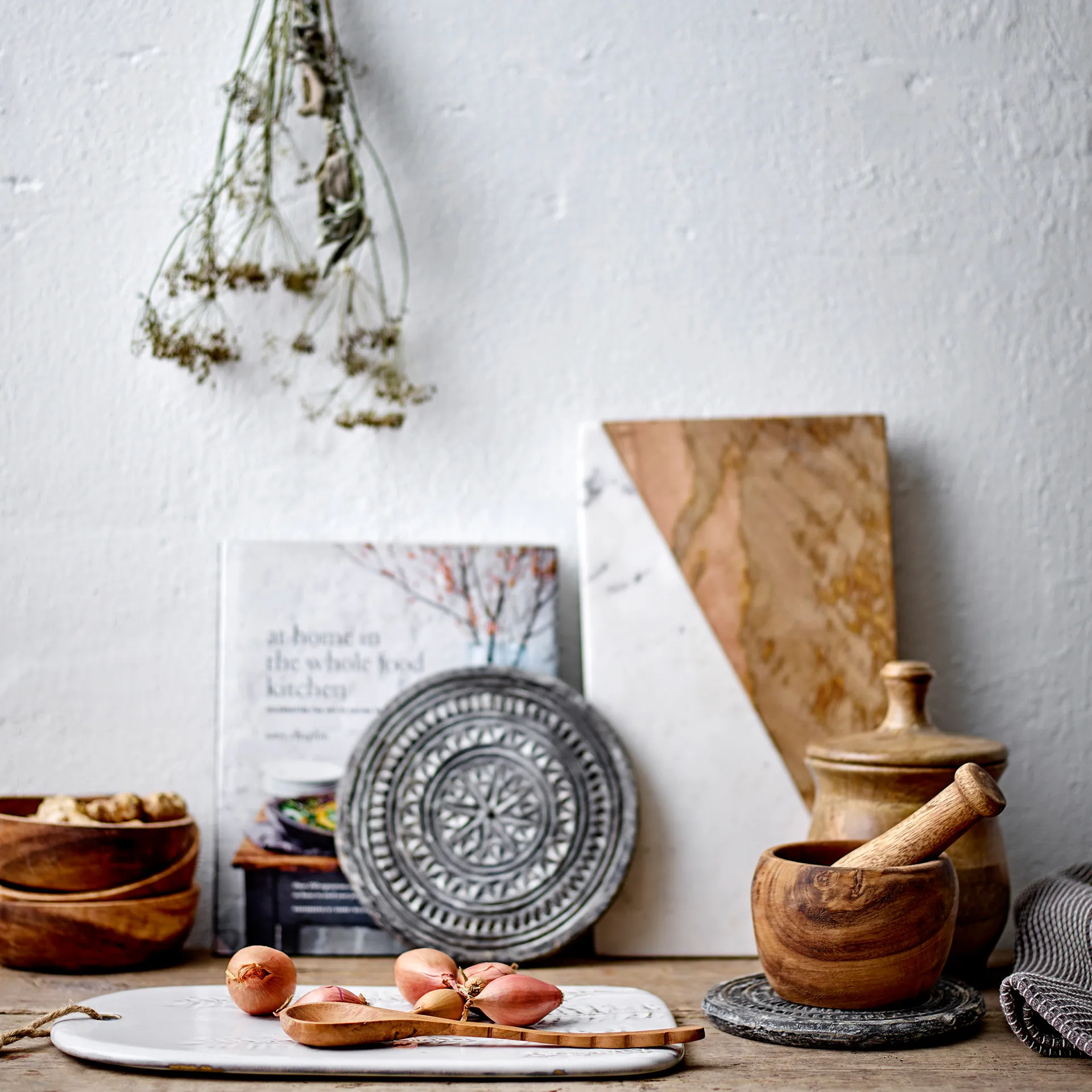 Irha kulho acacia, 4-pakkaus, Ruskea Bloomingville