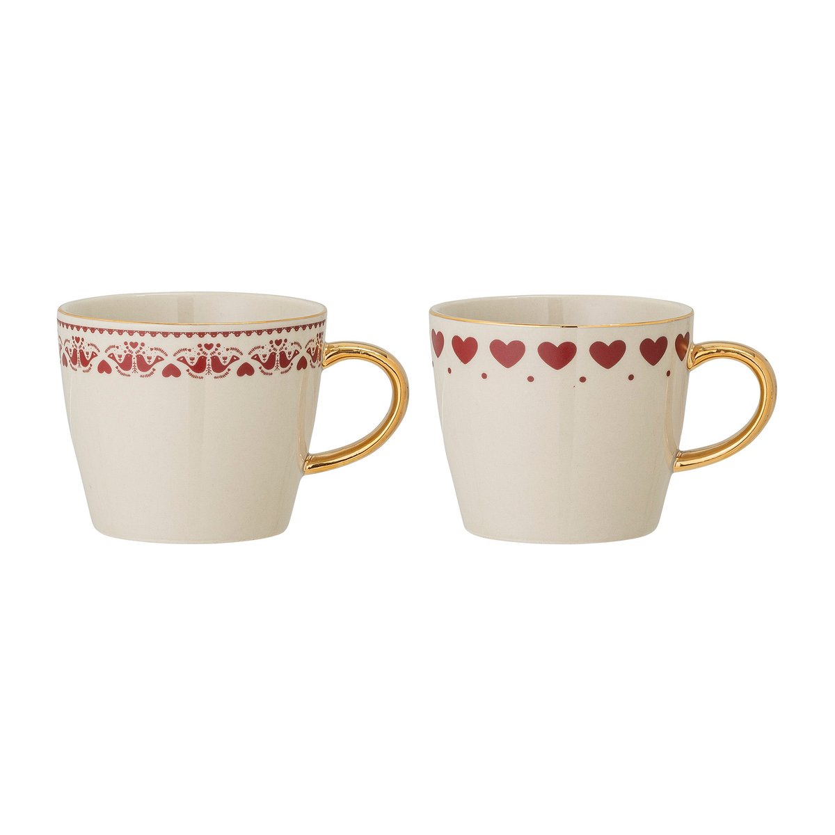 Bloomingville Jolly muki 2 kpl Red | Skandinaavinen Sisustus | Kahvikupit | Punainen