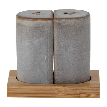 Josefine suola- ja pippurisirotin ja aluslautanen - Harmaa - Bloomingville