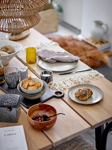 Josefine suola- ja pippurisirotin ja aluslautanen - Harmaa - Bloomingville