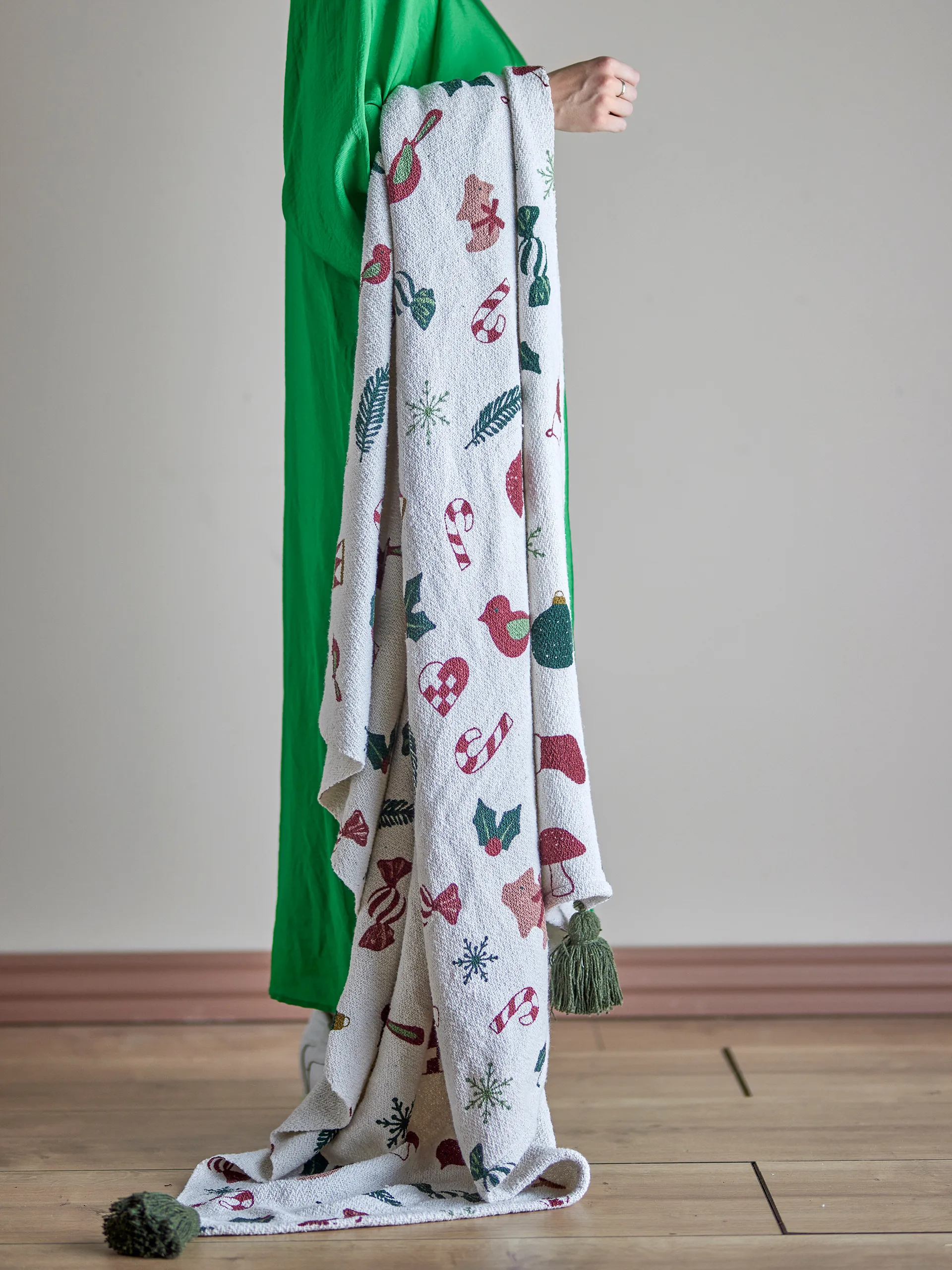 Joulutorkkupeitto 130x160 cm, Beige Bloomingville