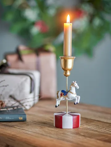 Karuselli kynttilänjalka - Valkoinen - Bloomingville