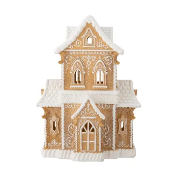 Kevin koriste­talo valolla - Ruskea, 37 cm - Bloomingville