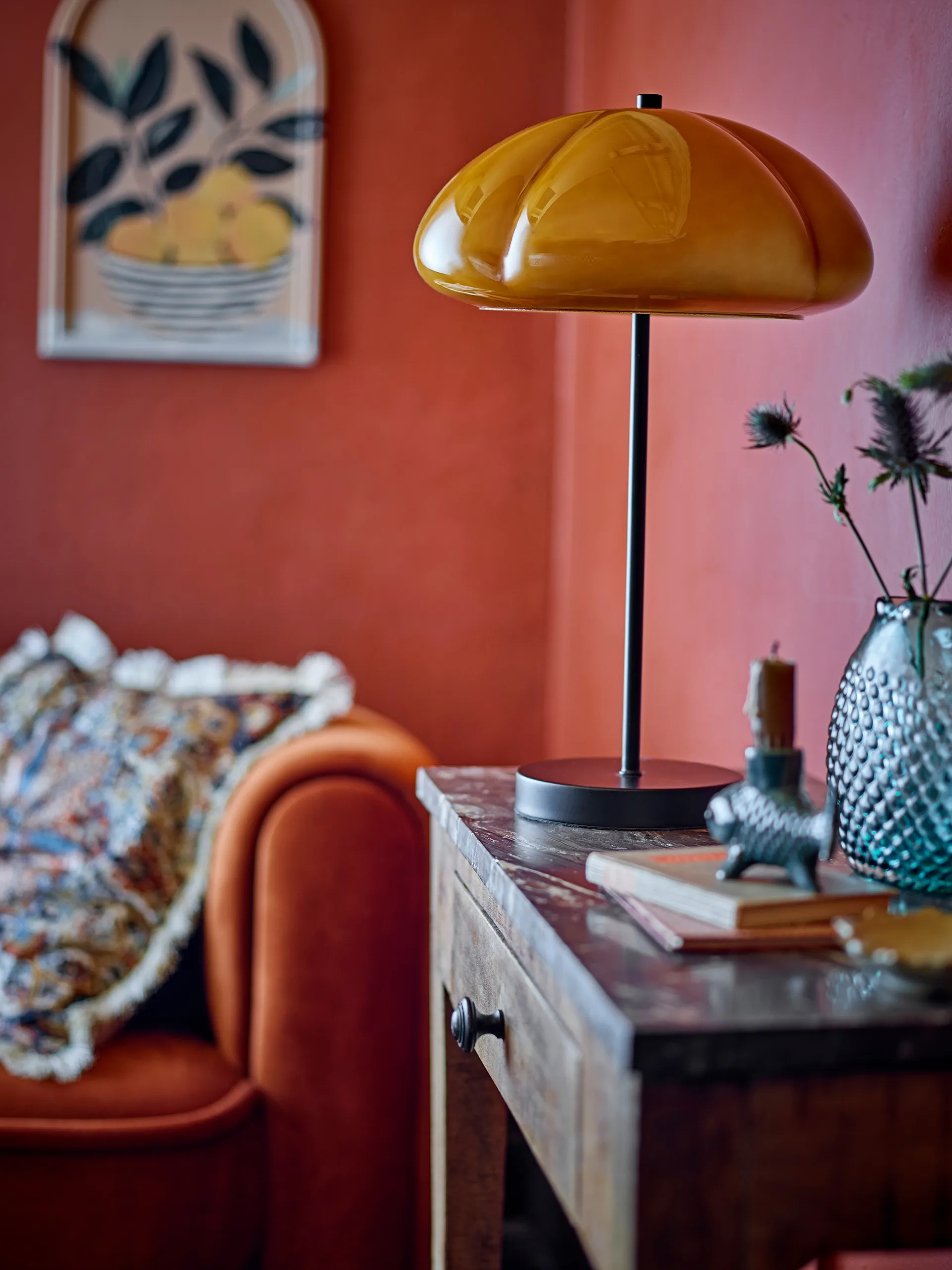 Kinoko pöytälamppu Ø30 cm, Keltainen Bloomingville