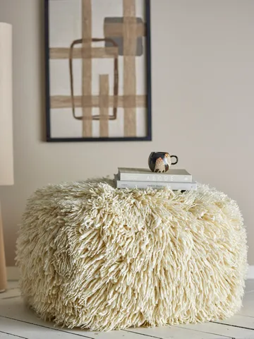 Lomba-puffi - Luonto, 80x45x80 cm - Bloomingville