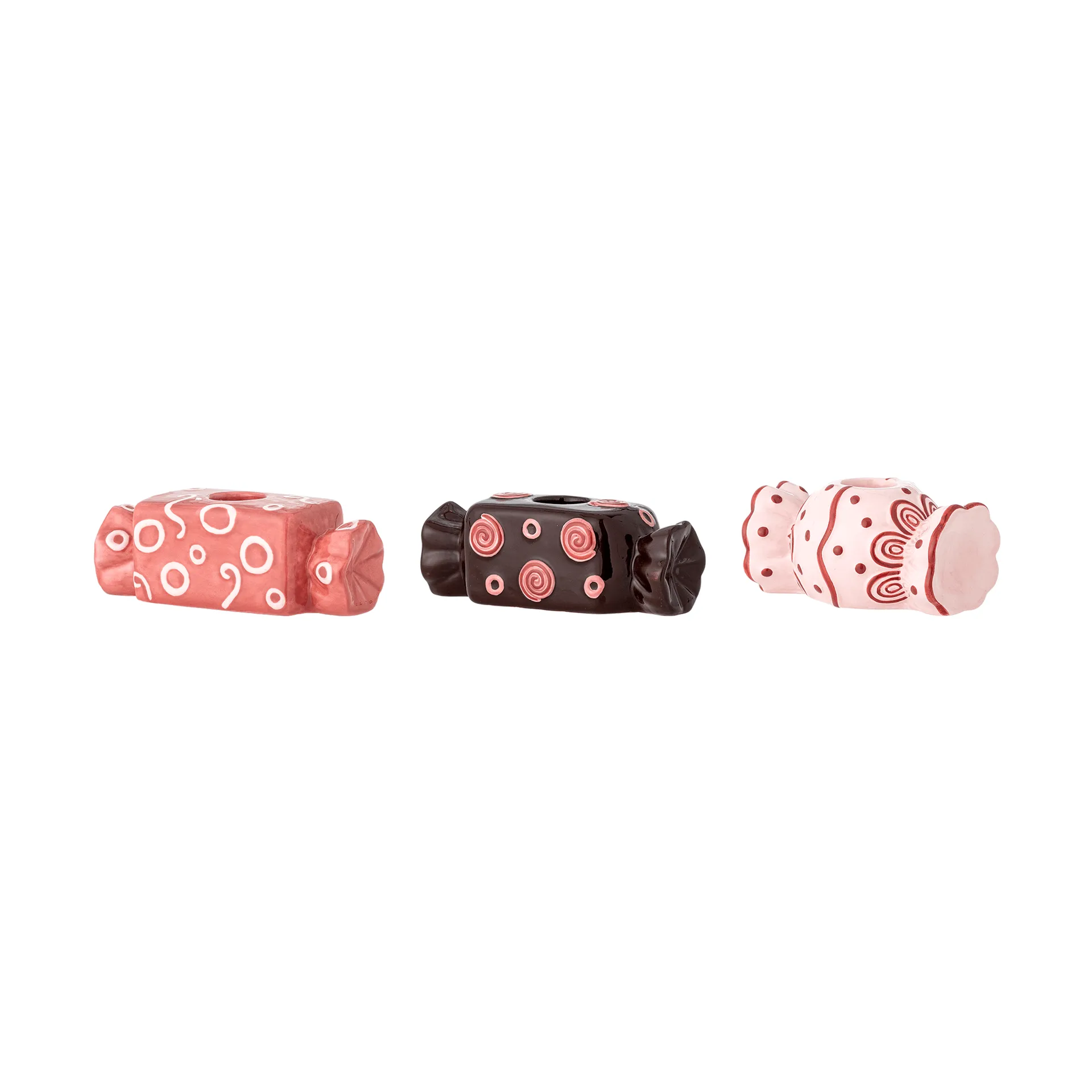 Maiano kynttilänjalka, Ruusu, 3 osaa, 12 cm Bloomingville