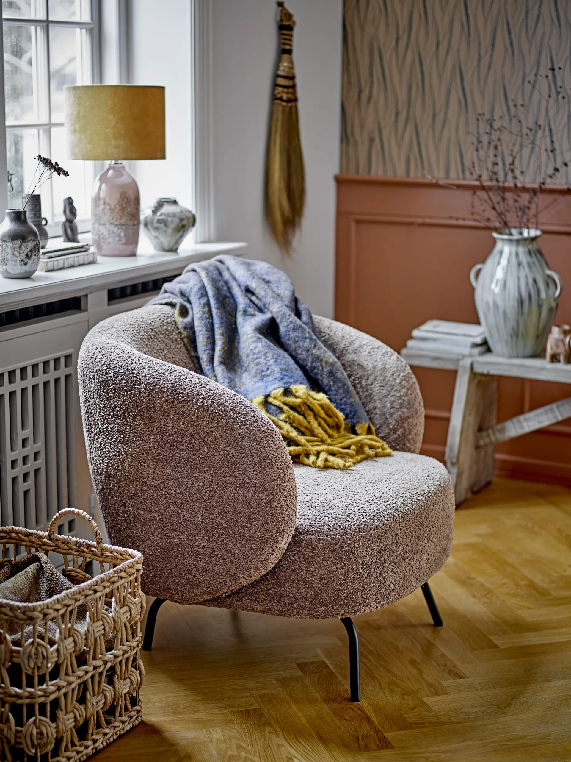 Marnie säilytyskori kahvalla 2 osaa, Vesihyasintti Bloomingville