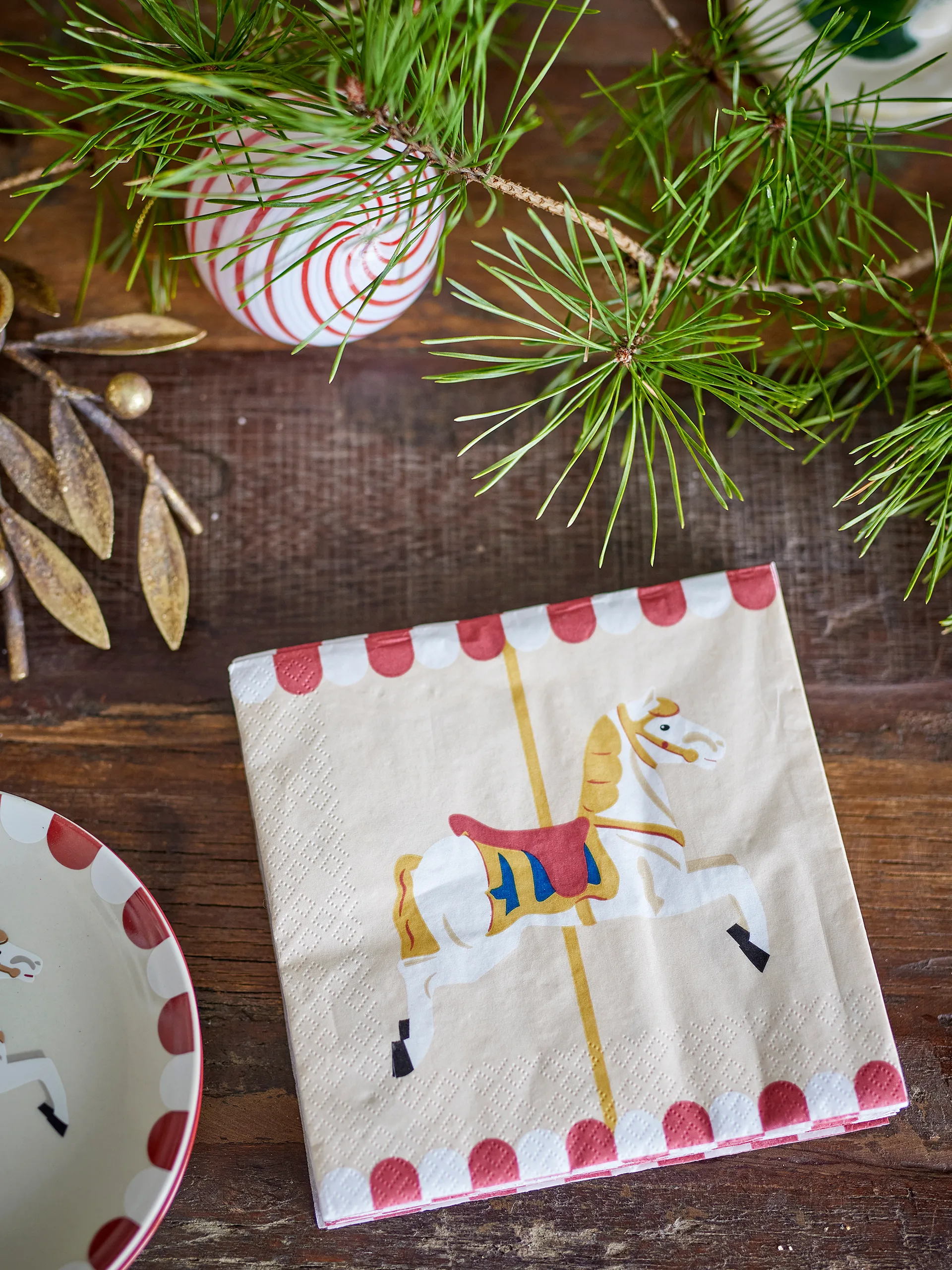 Merry-go-round servetti 33x33 cm 20-pack, Luonto Bloomingville