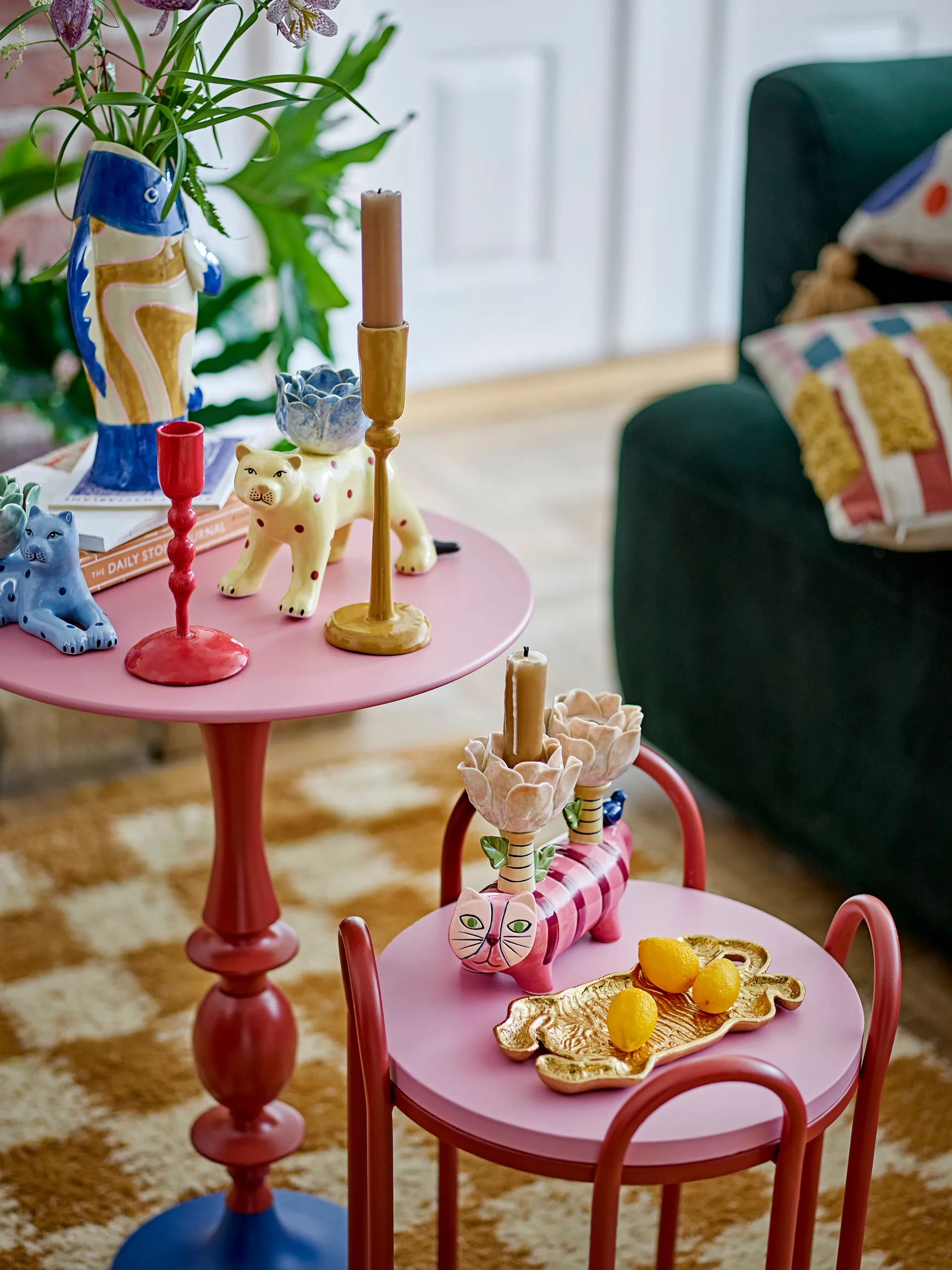 Muu sivupöytä Ø37,5 cm, Punainen Bloomingville