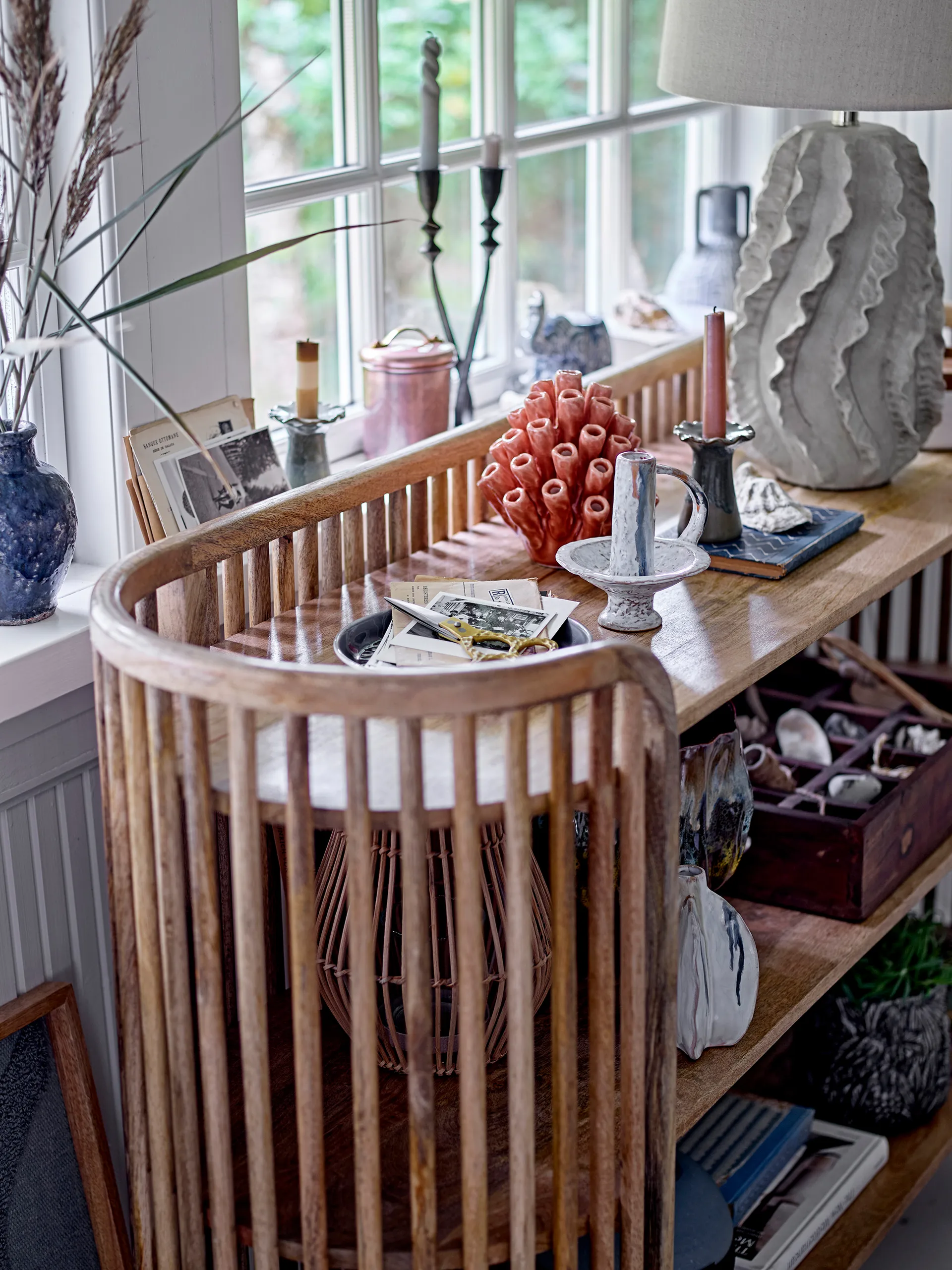 Natika pöytävalaisin Ø38x64 cm, Nature Bloomingville