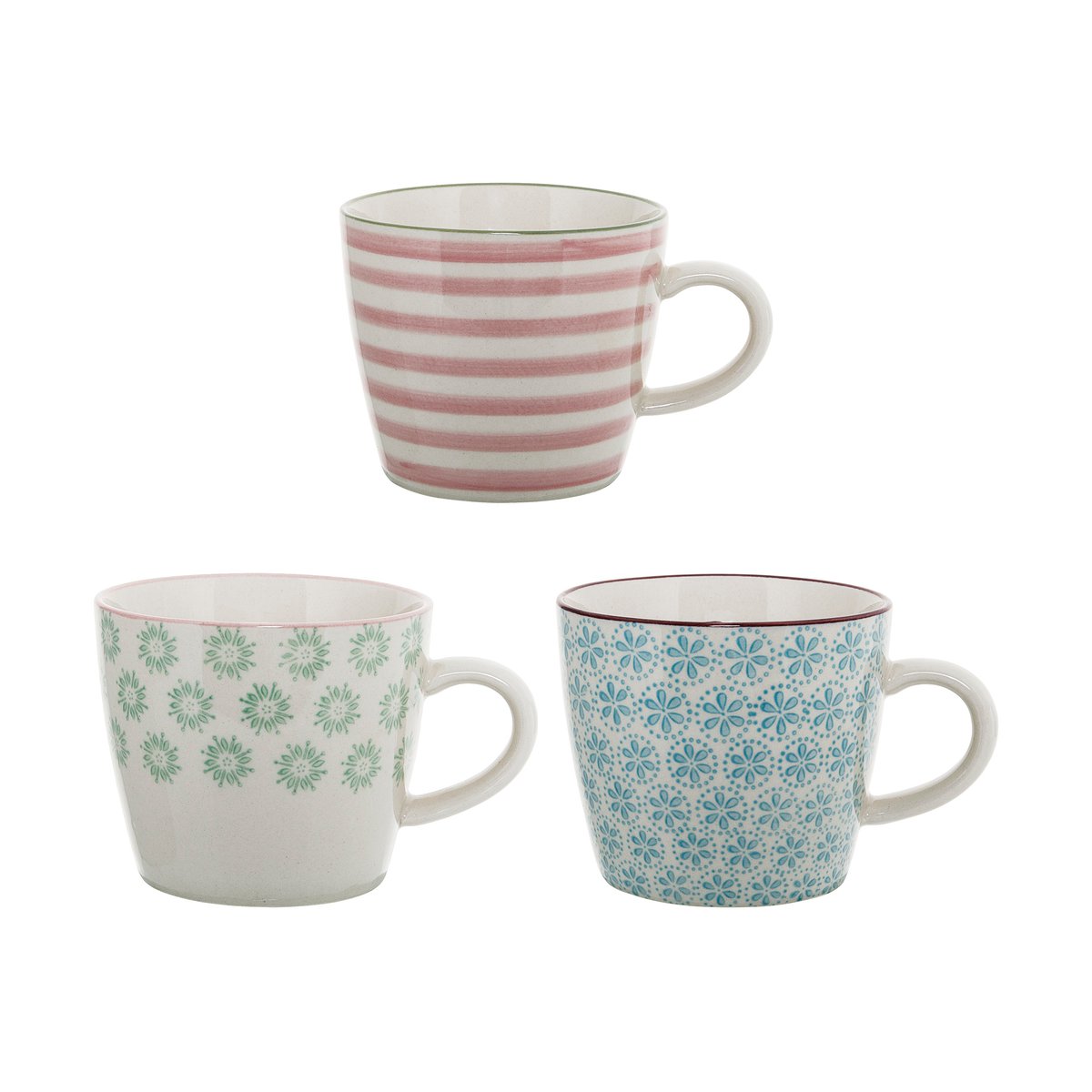 Bloomingville Patricia cup 30 cl 3 pieces Blue Sininen-Monivärinen