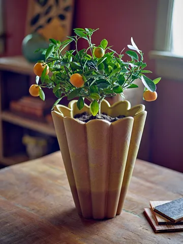 Penn-maljakko 25,5x29 cm - Keltainen - Bloomingville