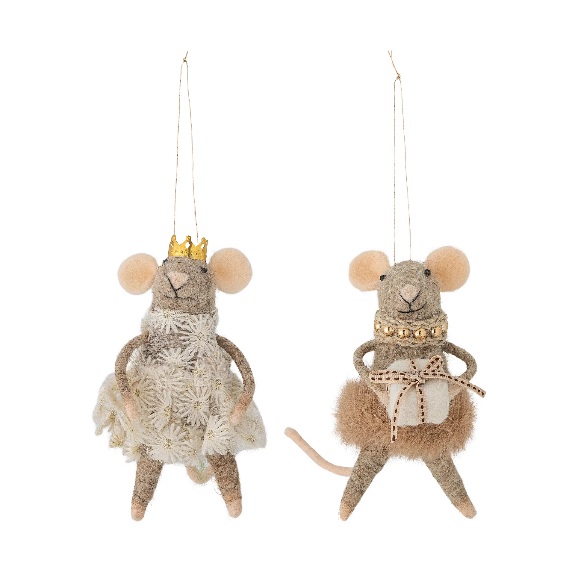 Peo joulukuusenkoriste villa 2 osaa, Ruskea Bloomingville