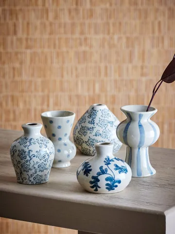 Quinto maljakko - Blue kivitavara, 5 kpl - Bloomingville