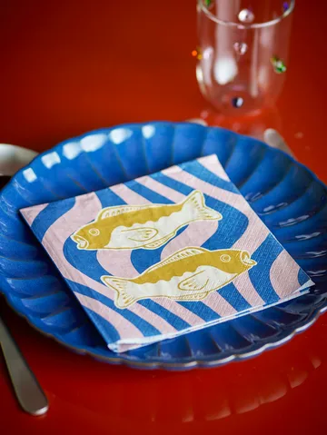 Remy paperinen lautasliina 20-pack - Sininen - Bloomingville