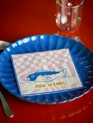 Remy paperinen lautasliina 20-pack - Sininen - Bloomingville