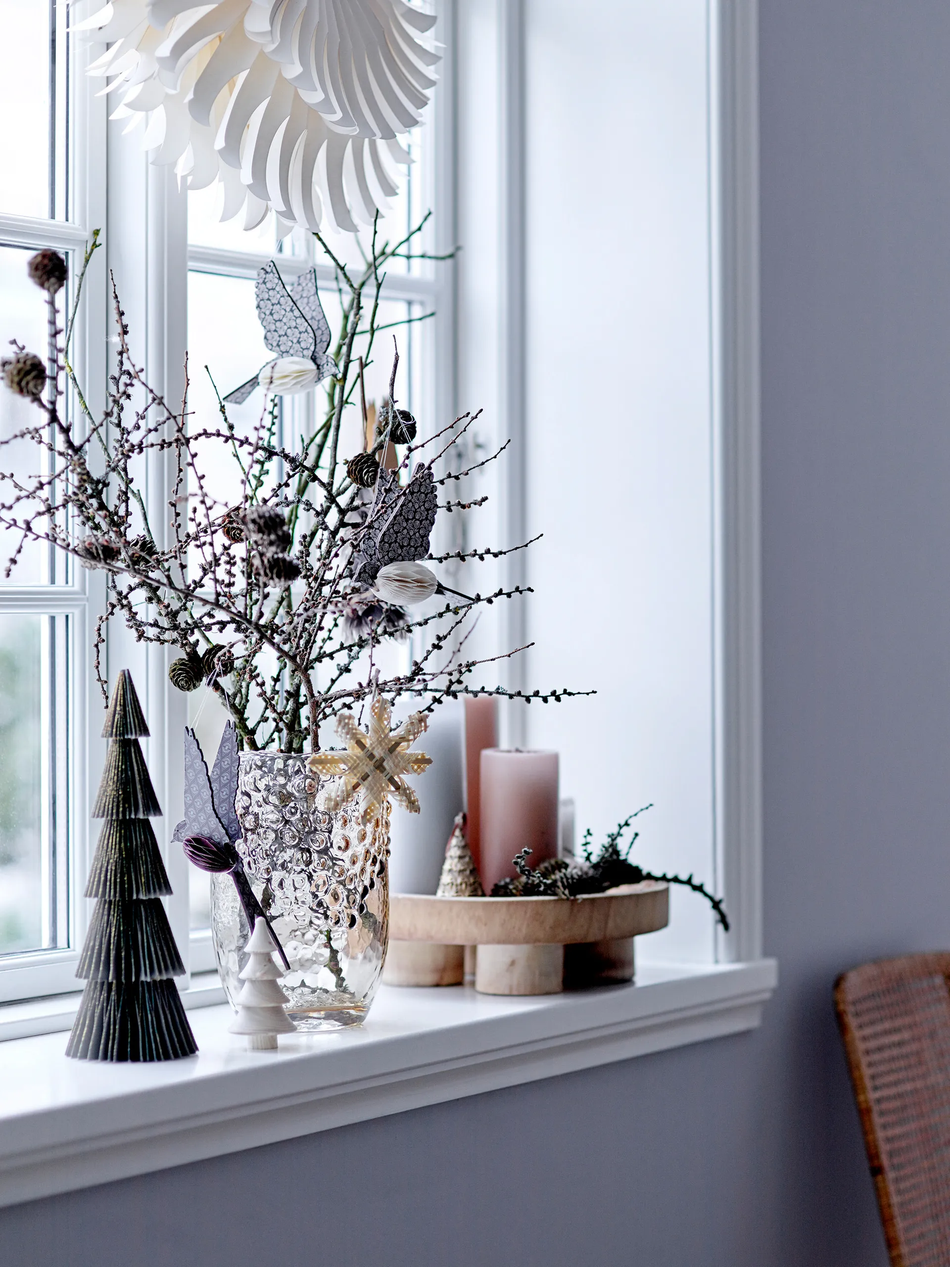 Sagalin Bird Ornament -joulukoriste, Brown Bloomingville