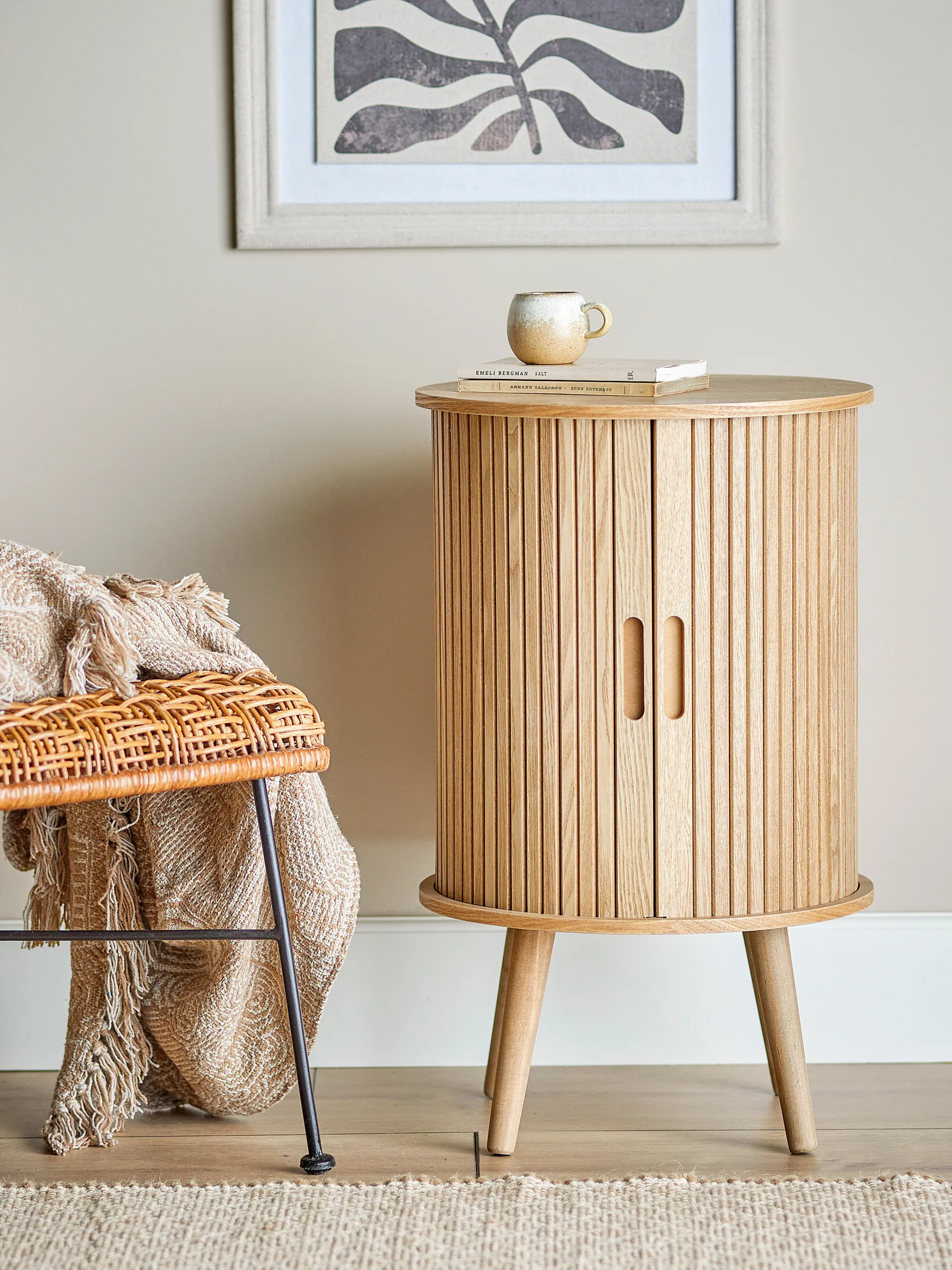 Salento kaappi Ø40x65 cm, Luonto Bloomingville