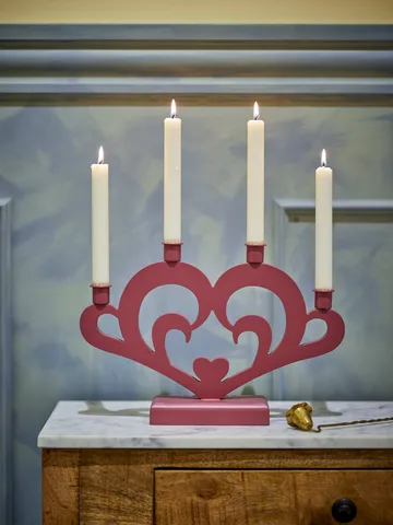 Salia adventtikynttelikkö - Punainen, 36 cm - Bloomingville