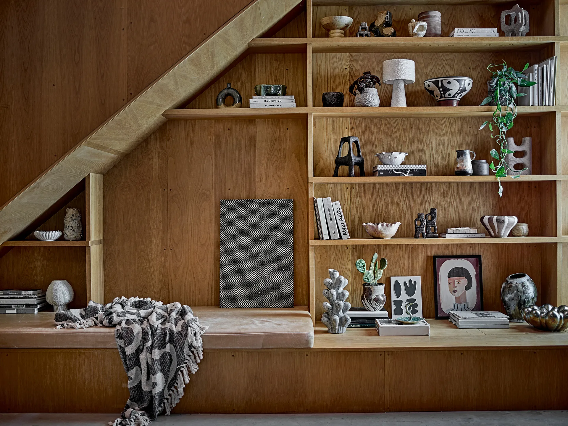 Salobre viltti puuvilla 160x130 cm, Musta Bloomingville