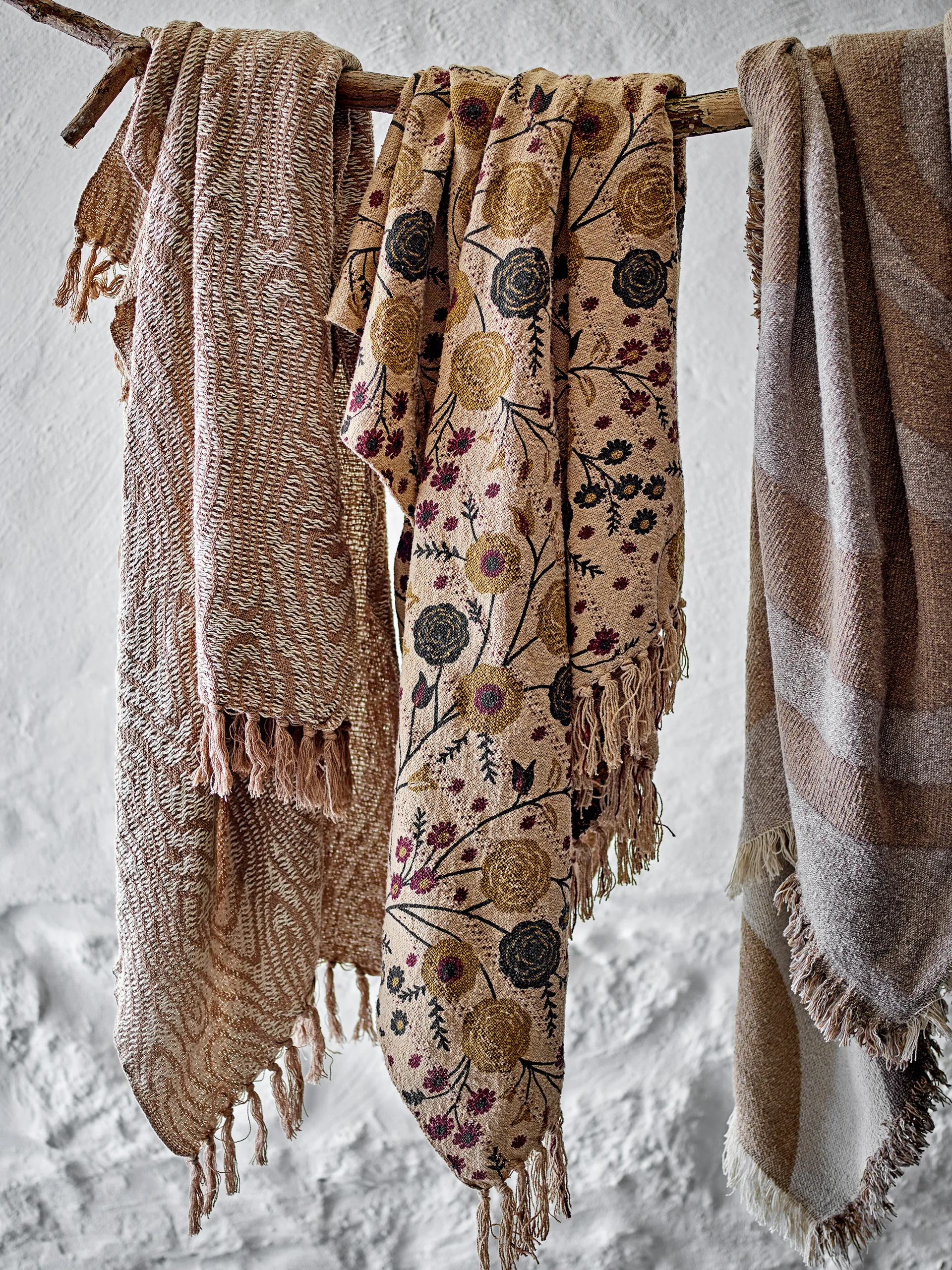 Salobre viltti puuvilla 160x130 cm, Ruskea Bloomingville