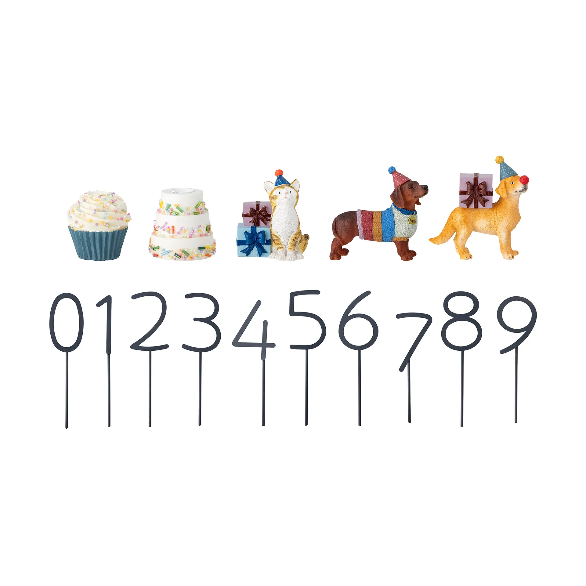 Salve syntymäpäiväkoristeet 15 osaa, Monivärinen Bloomingville