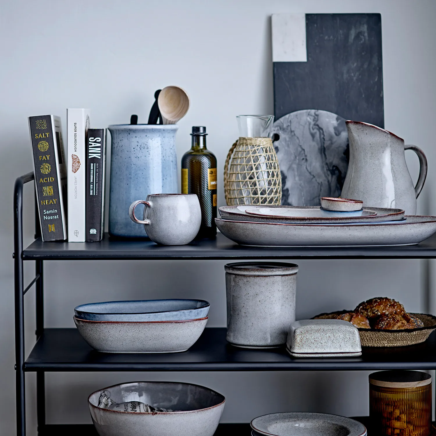 Sandrine tarjoilukulho 16,5x25,5 cm, Sininen Bloomingville