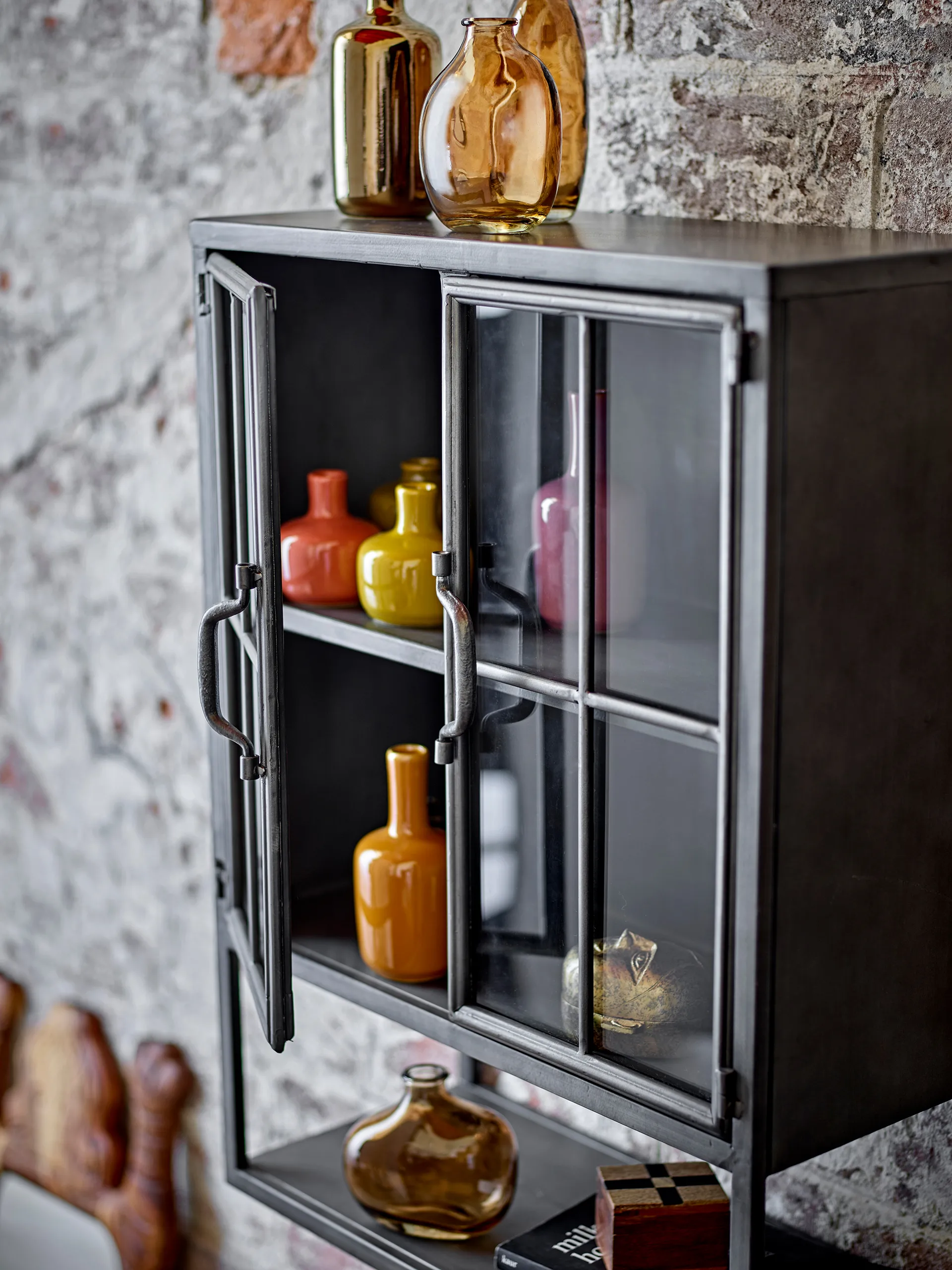 Sindre kaappi 46x21,5x61 cm, Black, metalli Bloomingville