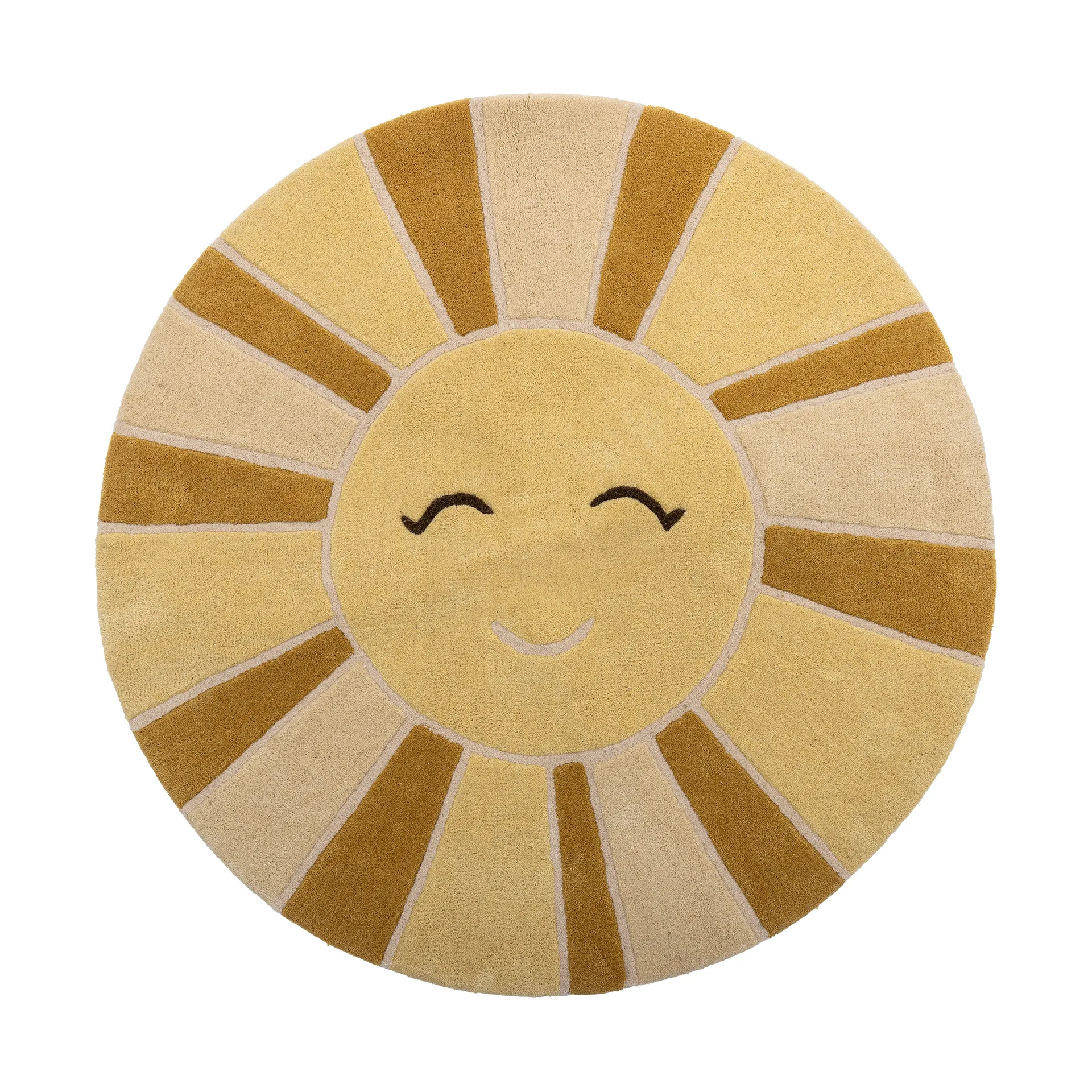 Sun villamatto Ø110 cm, Keltainen Bloomingville