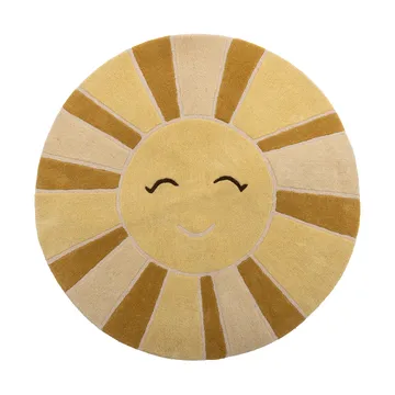 Sun villamatto Ø110 cm - Keltainen - Bloomingville