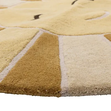 Sun villamatto Ø110 cm - Keltainen - Bloomingville