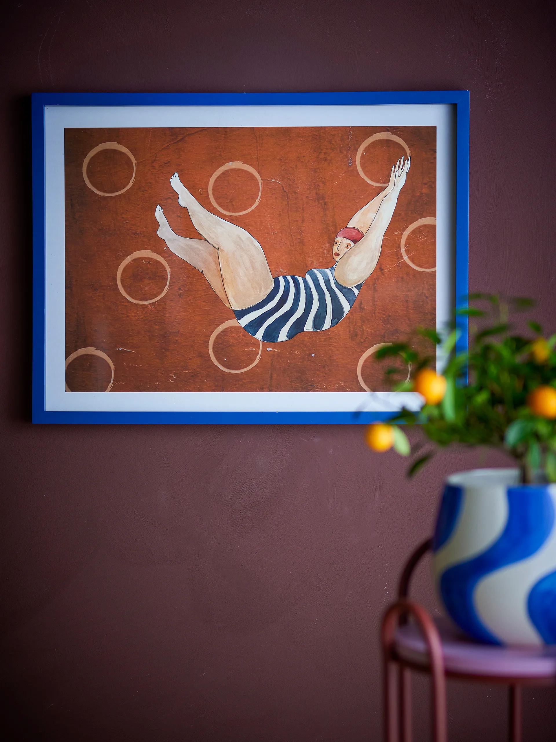 Svela-taideteos kehystetty 52x47 cm, Ruskea Bloomingville